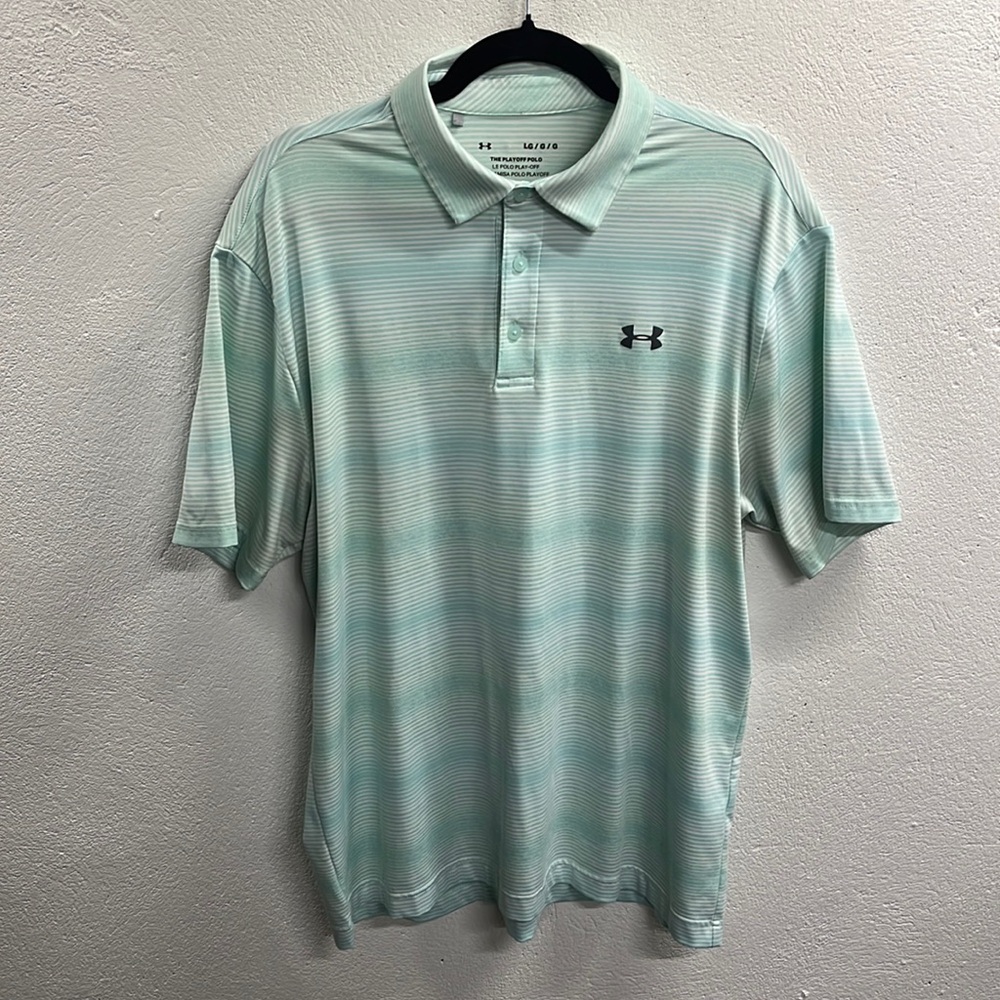 Mint green Under Armour golf polo